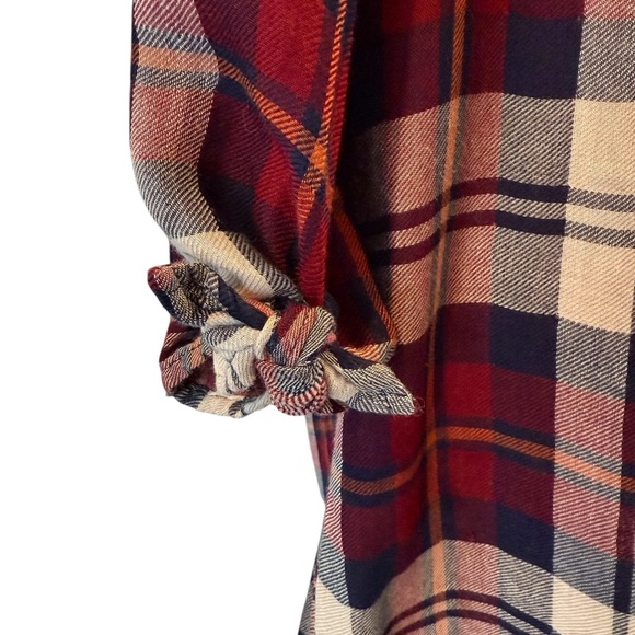 Anthropologie Cloth and Stone Off the Shoulder Plaid Dress - Picture 4 of 5